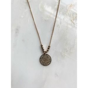 Small gold medallion necklace